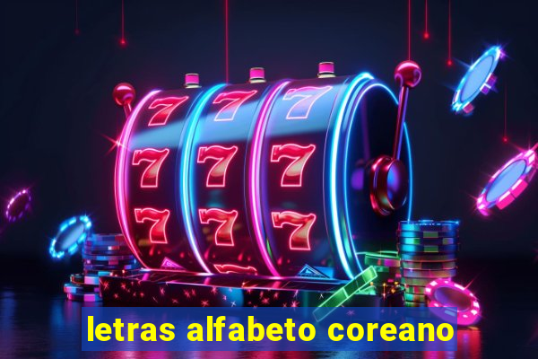 letras alfabeto coreano